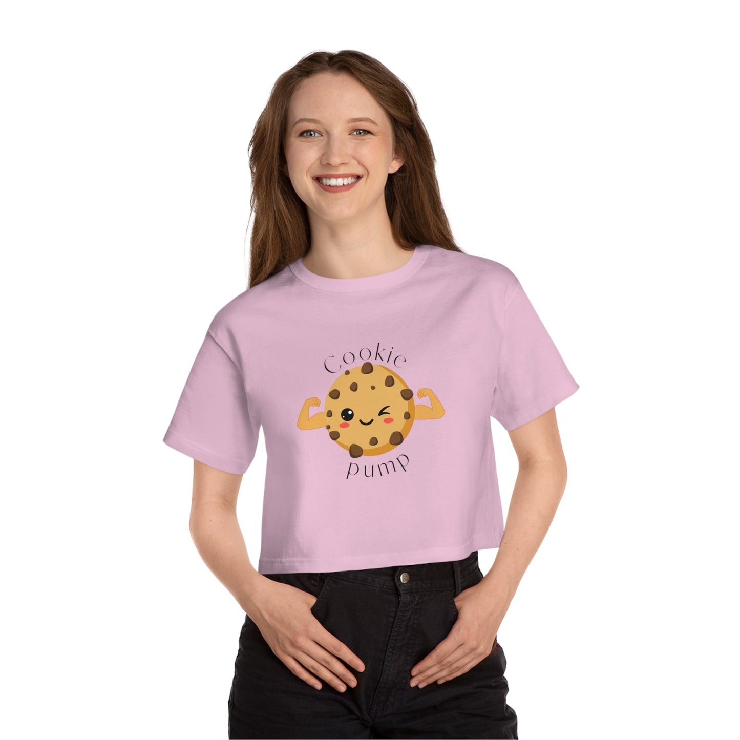 Champion Women's Heritage Cropped T-Shirt - "Cookie Pump" - Mega-licious Cookie Co.
