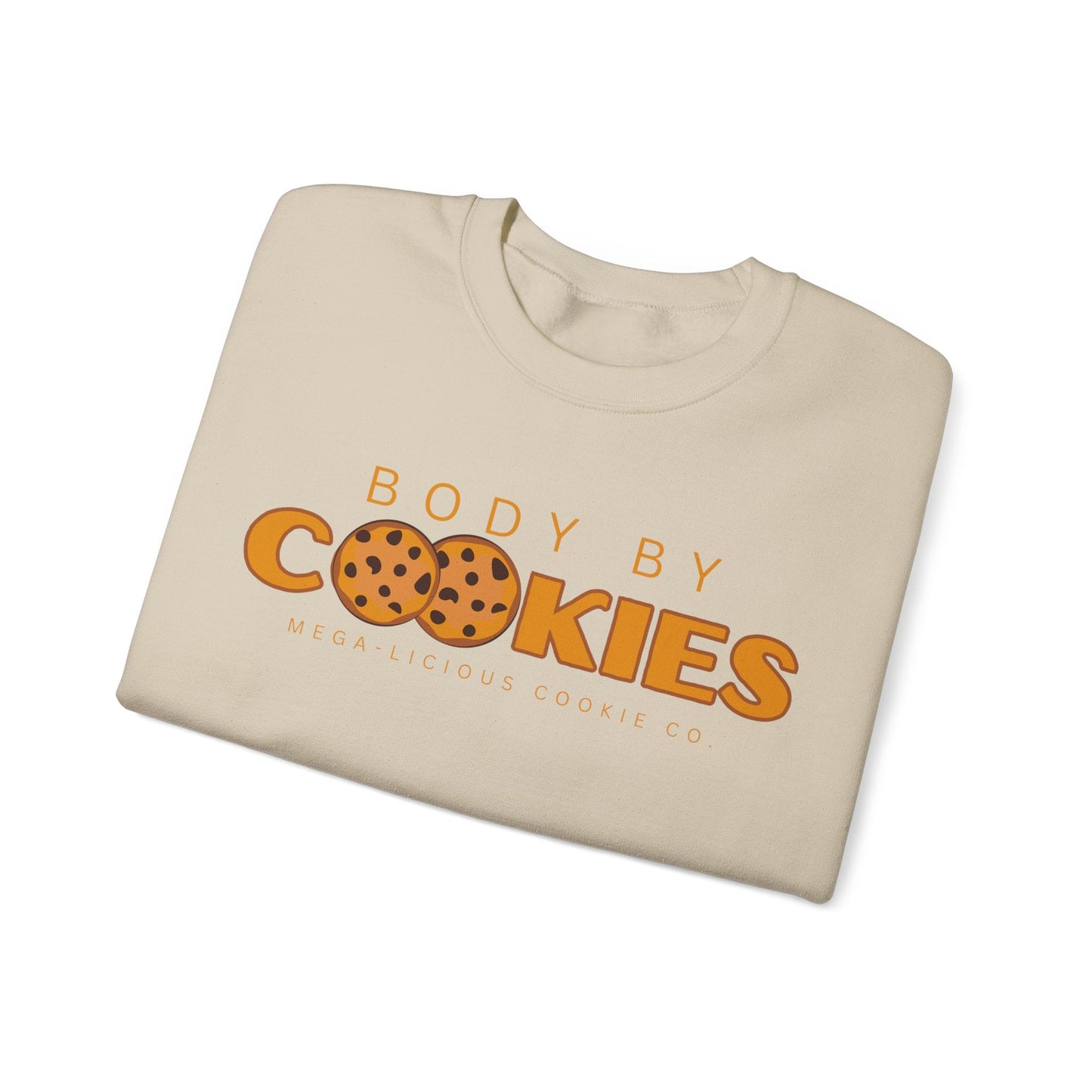 Crewneck Sweatshirt- body by cookies - Mega-licious Cookie Co.