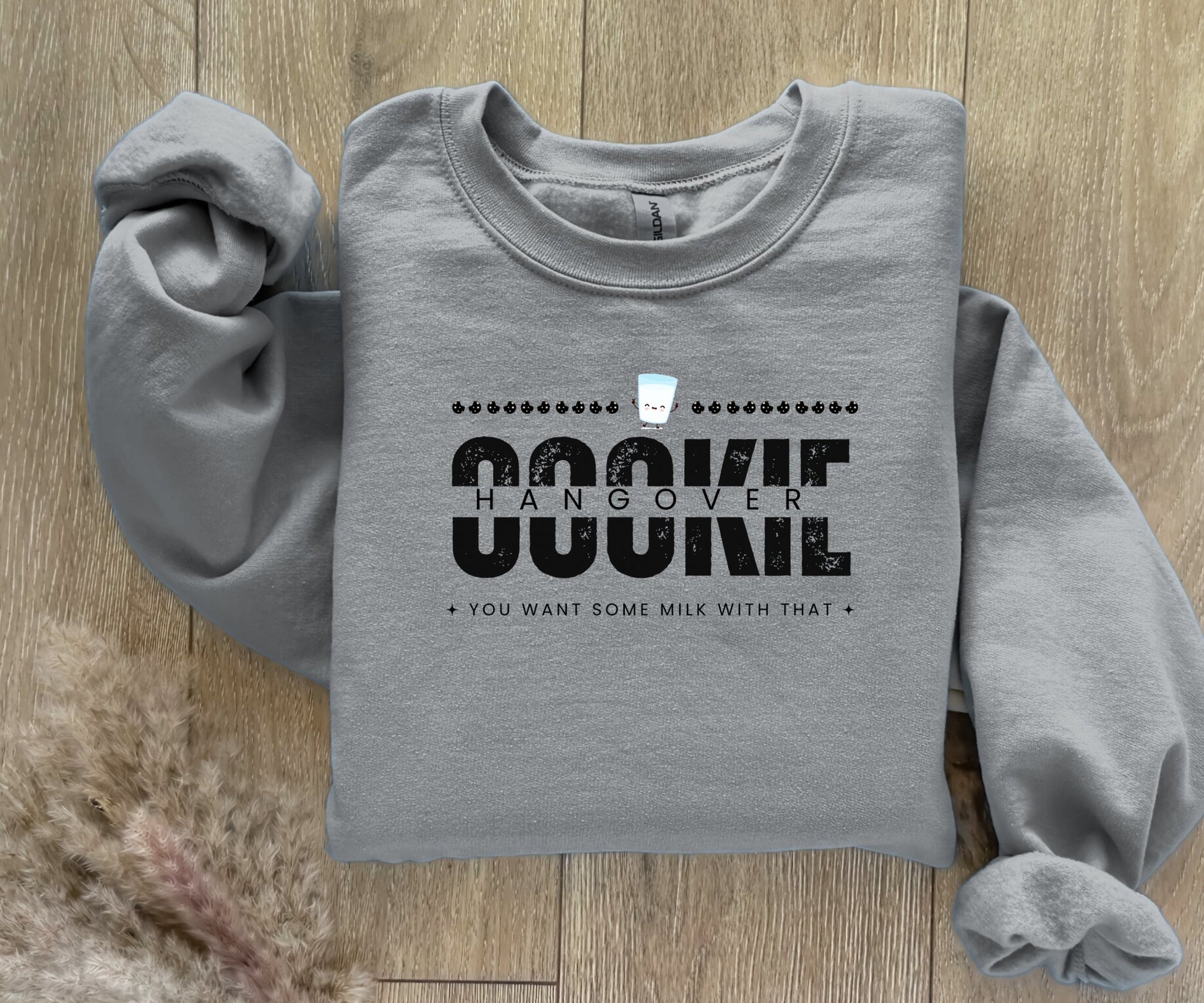 Crewneck Sweatshirt “cookie hangover” - Mega-licious Cookie Co.