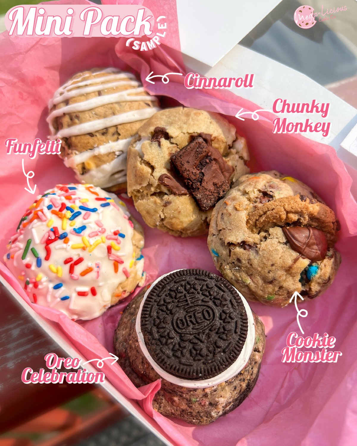 Mini(sample) Pack - Mega-licious Cookie Co.